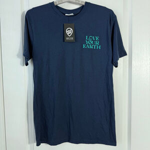 Men's Where I'm From Navy Teal Love Your Earth Short Sleeve Tee S